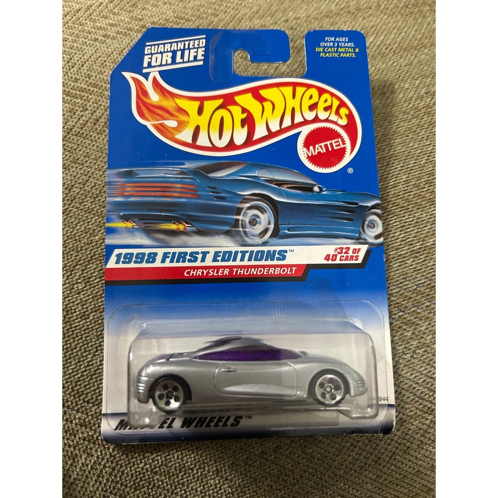 Hot Wheels 1998 First Editions Chrysler Thunderbolt Silver 671 32/40 Mattel New